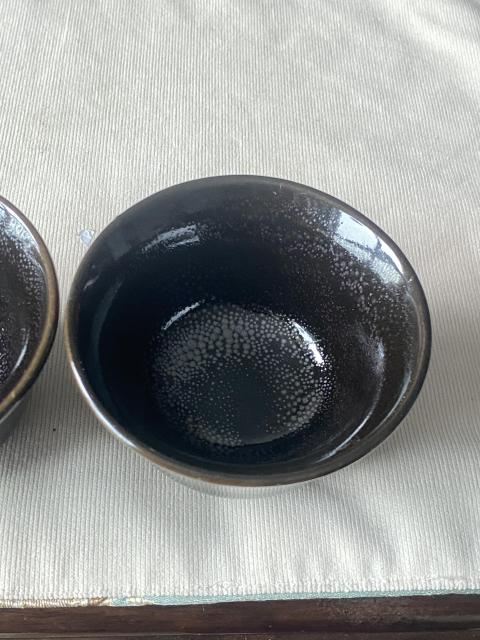 古玩陶瓷建國初期黑釉油滴盞拍賣，當前價格600元