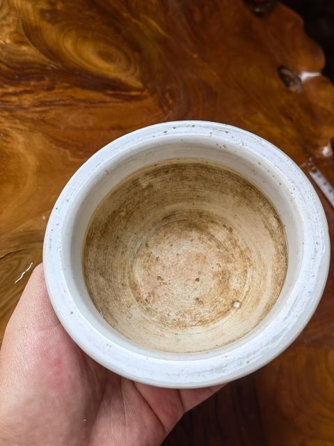 古玩陶瓷清代道光至咸豐德化窯青花龍紋圈足香爐拍賣，當前價格1800元