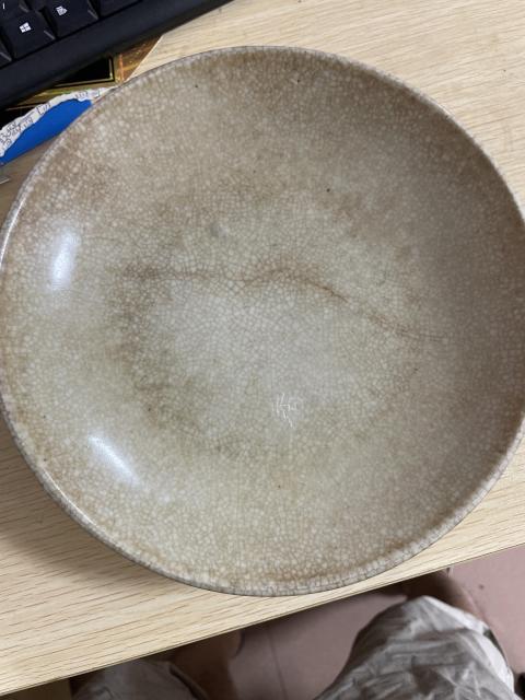 古玩陶瓷清中哥釉盤拍賣，當前價格398元