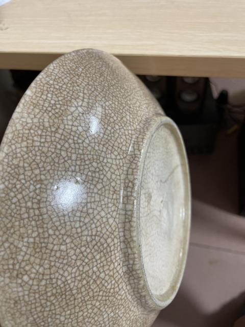 古玩陶瓷清中哥釉盤拍賣，當前價格398元