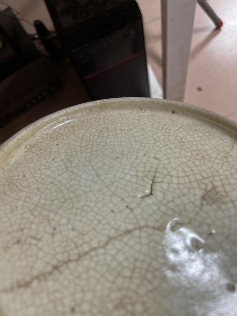 古玩陶瓷清中哥釉盤拍賣，當前價格398元