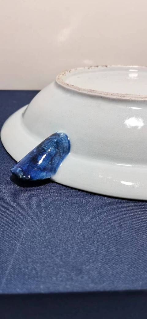 古玩陶瓷青花牡丹八寶紋溫盤拍賣,當(dāng)前價格7800元