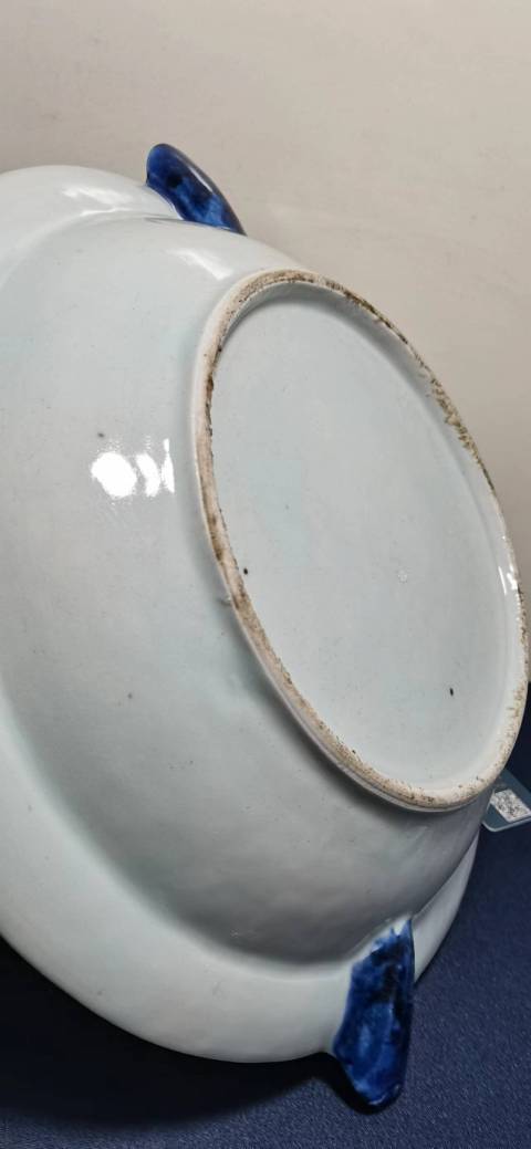 古玩陶瓷青花牡丹八寶紋溫盤拍賣,當(dāng)前價格7800元