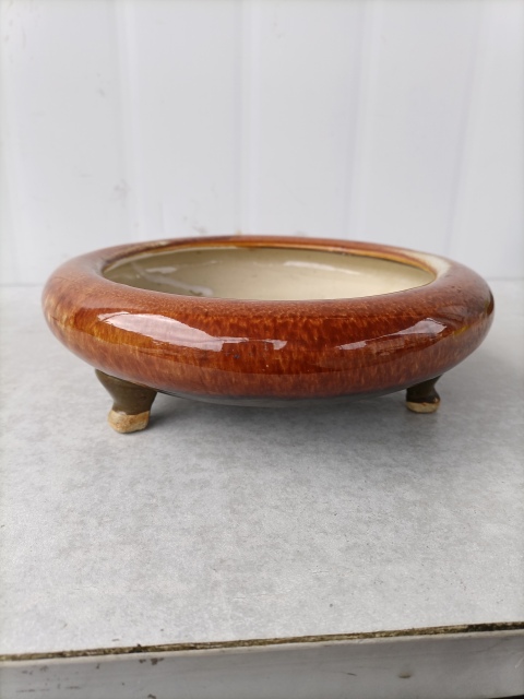 古玩陶瓷民國晚期至出口創(chuàng)匯褐釉洗拍賣，當前價格800元