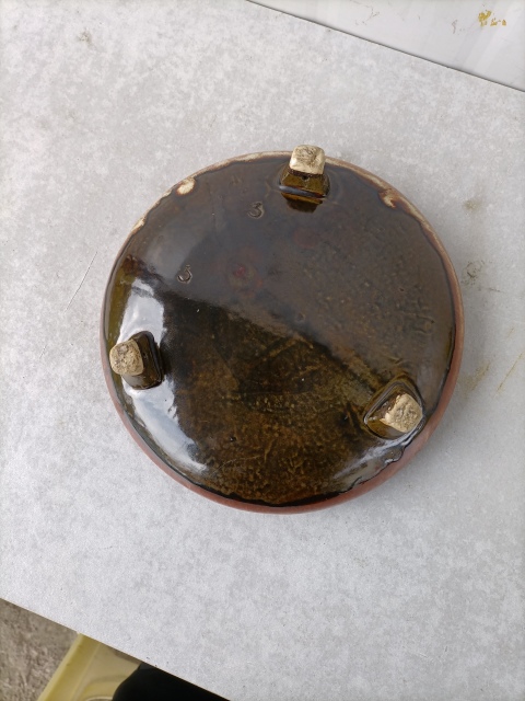 古玩陶瓷民國晚期至出口創(chuàng)匯褐釉洗拍賣，當前價格800元