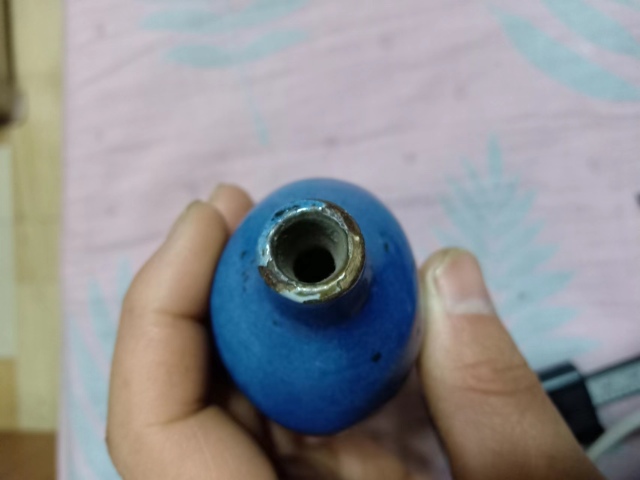 古玩陶瓷民國撒藍釉鼻煙壺沒有刻款。清代末期到民國。拍賣,當前價格2888元