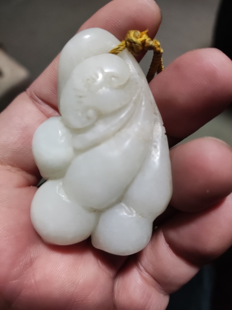 古玩玉器和田玉雕“福祿如意”墜拍賣，當前價格488元