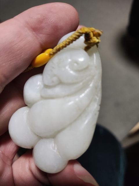 古玩玉器和田玉雕“福祿如意”墜拍賣，當前價格488元