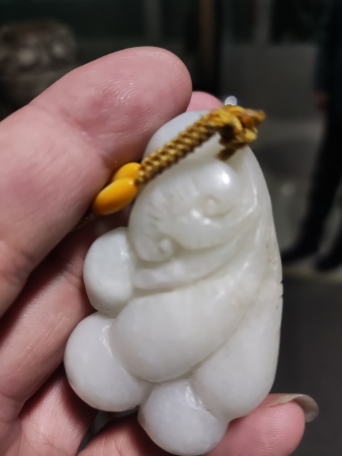 古玩玉器和田玉雕“福祿如意”墜拍賣，當前價格488元