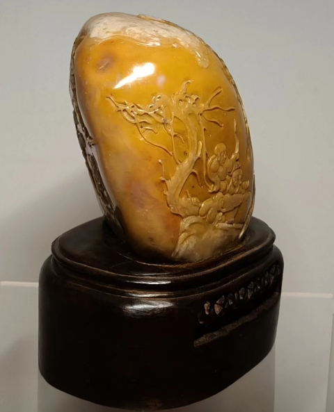 壽山牛蛋田黃石擺件拍賣，當前價格5555元