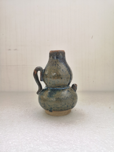 古玩陶瓷六十至八十年代窯變釉葫蘆型執壺拍賣,當前價格398元