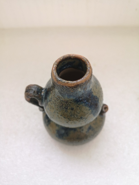 古玩陶瓷六十至八十年代窯變釉葫蘆型執壺拍賣,當前價格398元