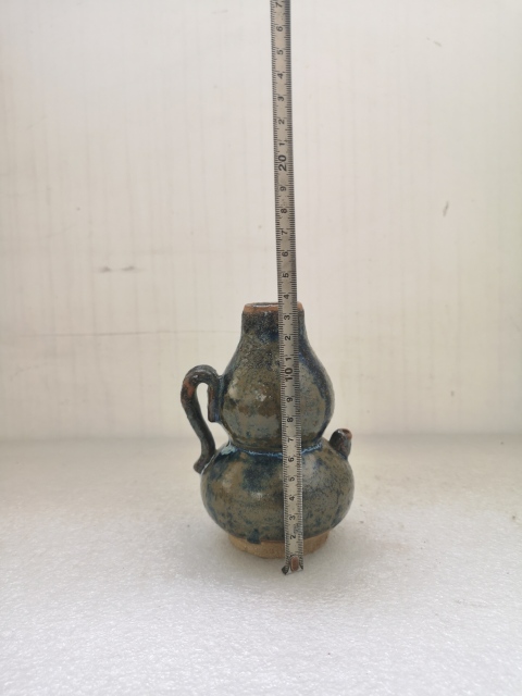 古玩陶瓷六十至八十年代窯變釉葫蘆型執壺拍賣,當前價格398元