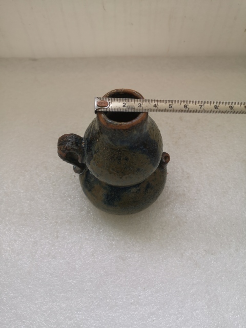 古玩陶瓷六十至八十年代窯變釉葫蘆型執壺拍賣,當前價格398元