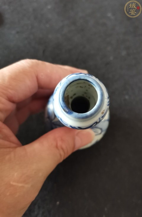 古玩陶瓷明代青花花卉紋蒜頭瓶拍賣,當前價格2500元