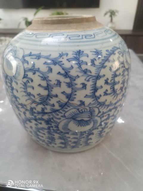 古玩陶瓷青花花卉罐拍賣，當(dāng)前價格800元