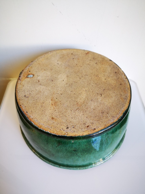 古玩陶瓷清末民初?綠釉洗（全品范疇）拍賣，當前價格528元