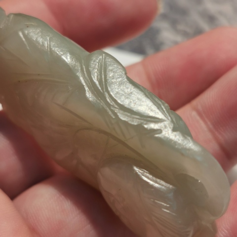 古玩玉器明代~和田玉執荷童子拍賣,當前價格4500元
