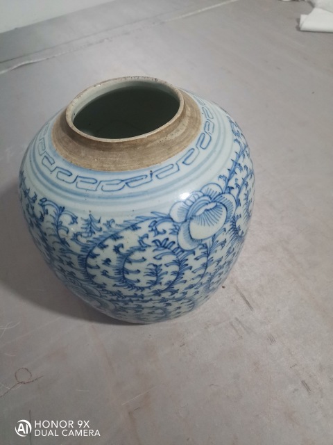 古玩陶瓷青花花卉罐拍賣，當(dāng)前價格800元