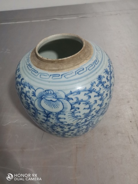 古玩陶瓷青花花卉罐拍賣，當(dāng)前價格800元