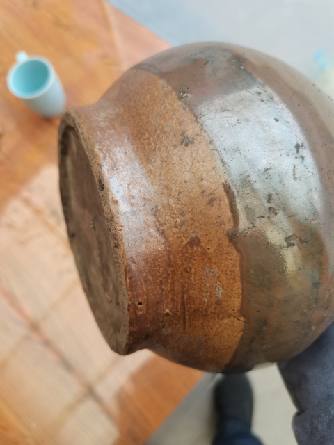 古玩陶瓷柴燒窯變磁州窯醬釉玉壺春瓶拍賣,當前價格1888元