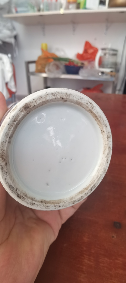 古玩陶瓷清晚期青花釉里紅筆筒拍賣,當前價格6800元