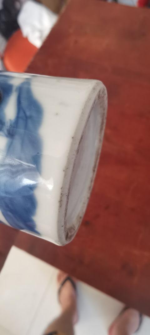 古玩陶瓷清晚期青花釉里紅筆筒拍賣,當前價格6800元