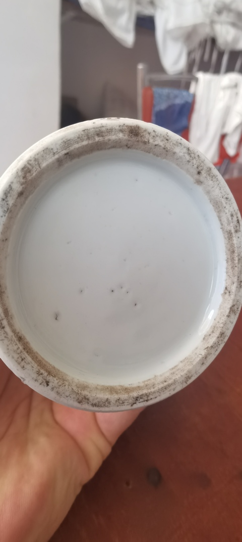 古玩陶瓷清晚期青花釉里紅筆筒拍賣,當前價格6800元