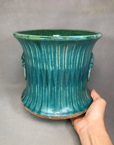 古玩陶瓷（官藏精品）雙鋪首獸綠釉大筆海拍賣，當前價格0元