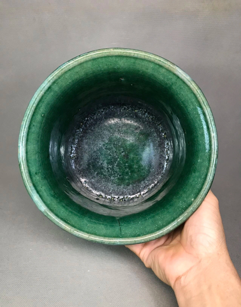 古玩陶瓷（官藏精品）雙鋪首獸綠釉大筆海拍賣，當前價格0元