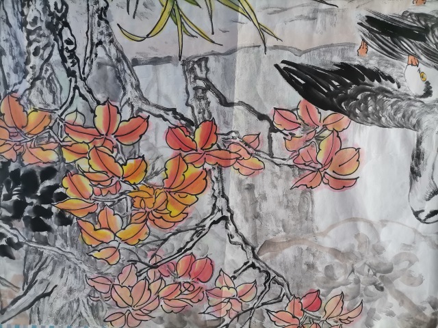 古玩字畫秋風野禽圖拍賣，當前價格200元