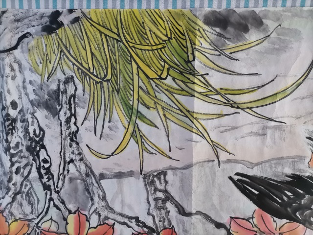 古玩字畫秋風野禽圖拍賣，當前價格200元