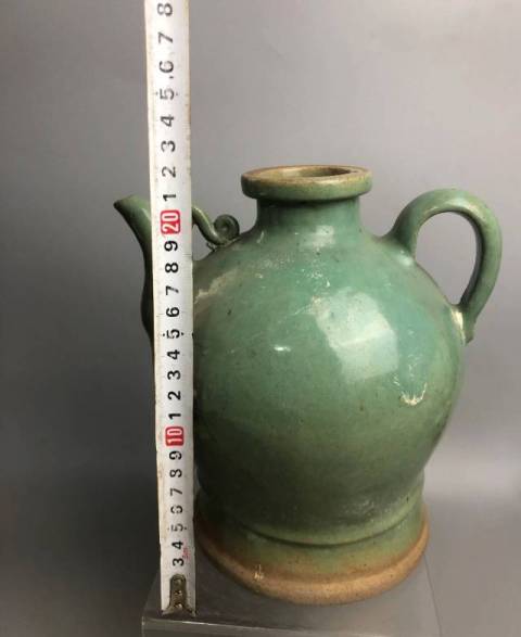 古玩陶瓷地方窯口綠釉執壺拍賣，當前價格2298元