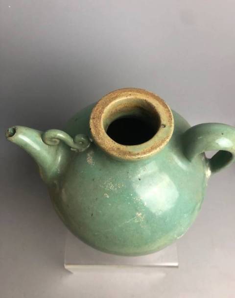 古玩陶瓷地方窯口綠釉執壺拍賣，當前價格2298元