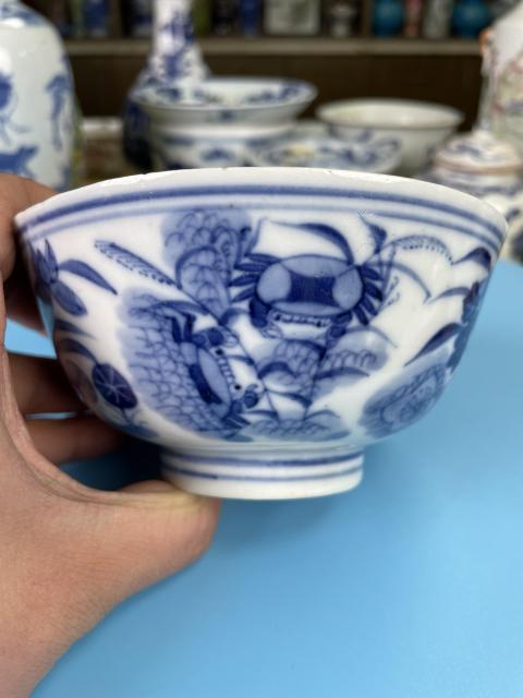 古玩陶瓷清晚期 青花二甲傳臚紋撇口碗(大名品)拍賣,當前價格2350元