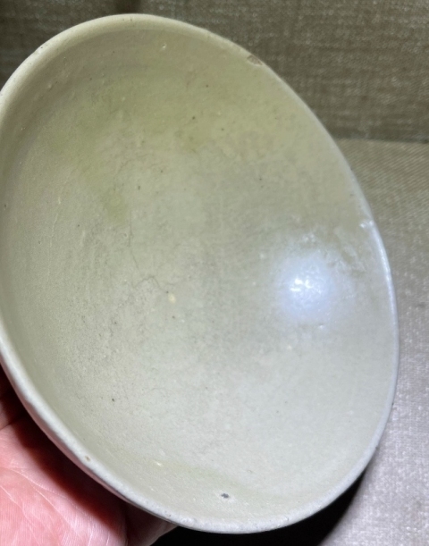 古玩陶瓷長沙窯青釉斗笠碗拍賣，當前價格6500元