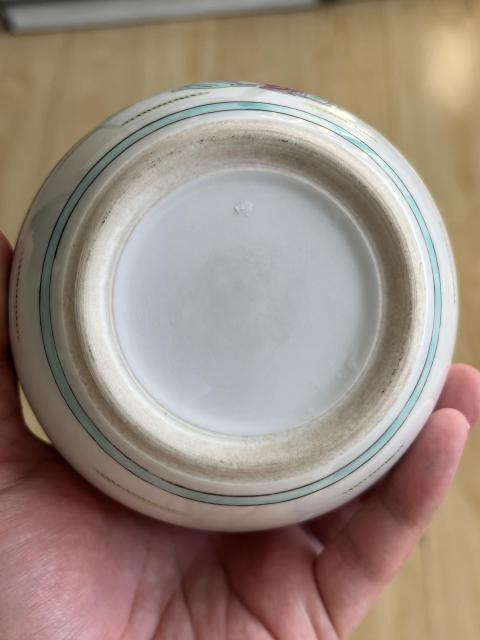 古玩陶瓷解放初期三娘教子圖彩繪蓋缸拍賣，當前價格880元