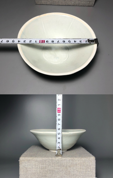 古玩陶瓷邢窯影青釉芒口出六筋梅花紋碗拍賣,當(dāng)前價格2888元