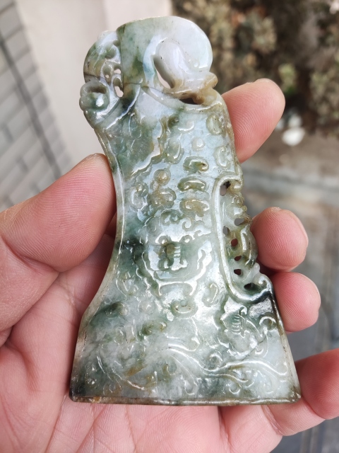 古玩玉器天翡翠龍鳳佩拍賣，當前價格400元