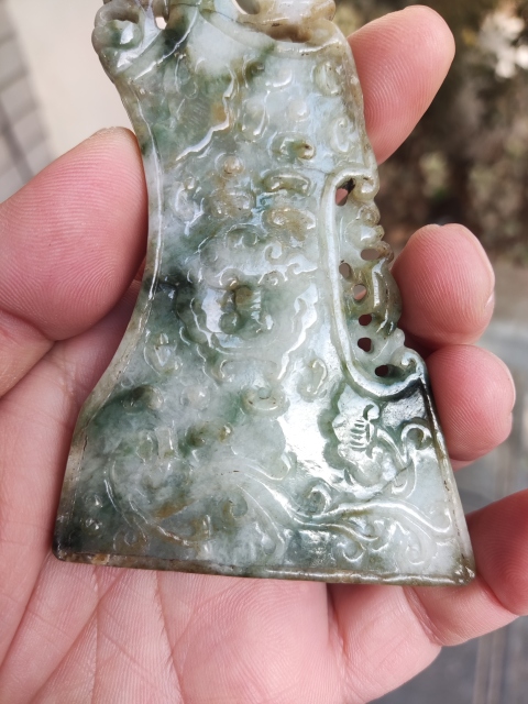 古玩玉器天翡翠龍鳳佩拍賣，當前價格400元