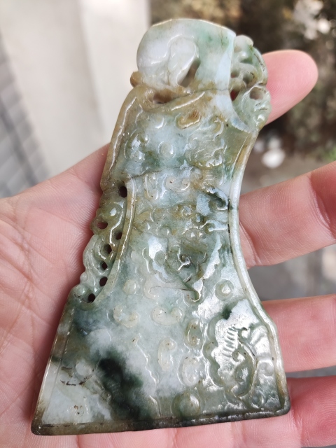 古玩玉器天翡翠龍鳳佩拍賣，當前價格400元