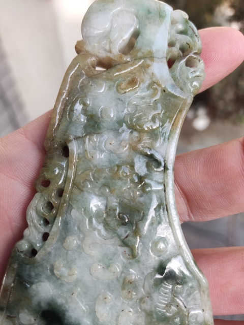 古玩玉器天翡翠龍鳳佩拍賣，當前價格400元