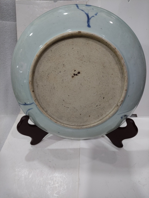 古玩陶瓷晚清青花釉里紅喜上眉梢盤拍賣,當前價格1688元