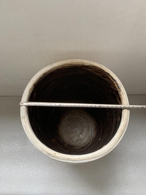 古玩陶瓷民國磁州窯褐彩花卉紋罐拍賣,當(dāng)前價(jià)格550元