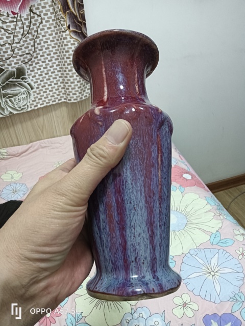 古玩陶瓷清中蓮瓣紋六方瓶拍賣，當前價格24000元