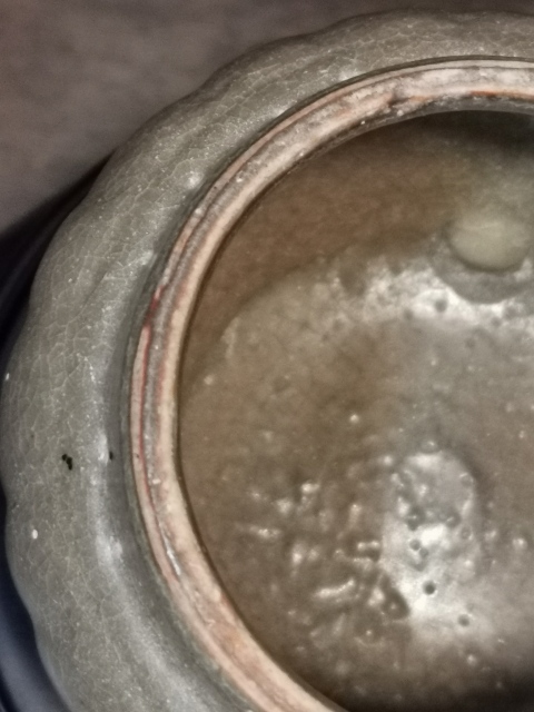 古玩陶瓷龍泉青瓷瓜楞罐拍賣,當前價格5000元