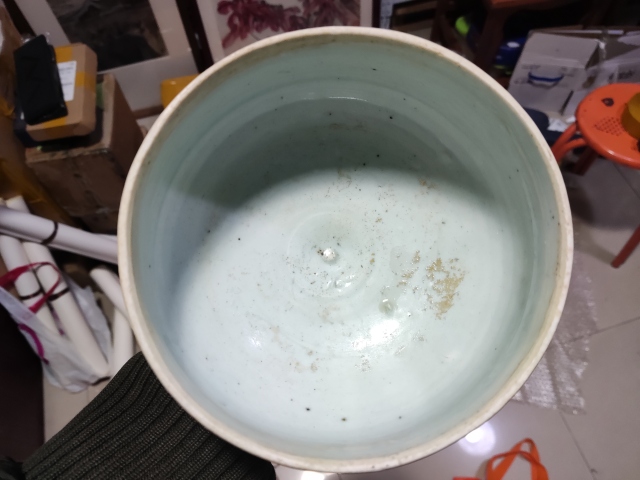 古玩陶瓷明末青花花卉紋缽式爐拍賣，當前價格698元