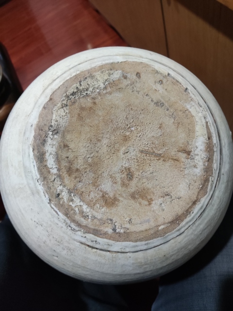 古玩陶瓷明代白釉大罐拍賣,當前價格1288元