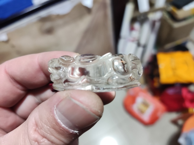 古玩玉器水晶發(fā)晶墜帶證書開門的拍賣，當(dāng)前價(jià)格698元