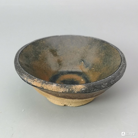古玩陶瓷建窯系芝麻釉茶盞拍賣，當(dāng)前價格600元
